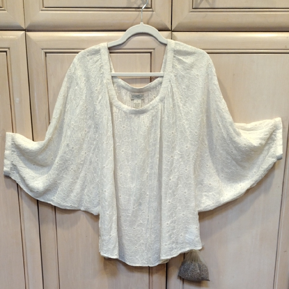 Lucky Brand Gauzy Batwing Top